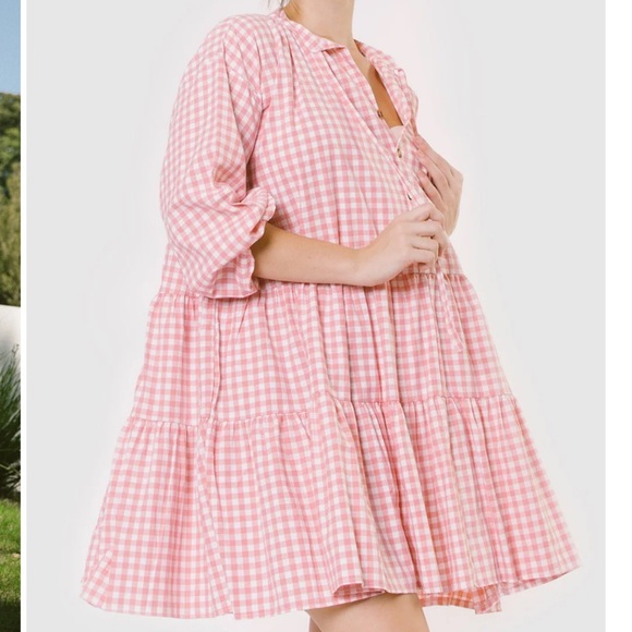 Lullaby Club Avalon Smock Dress CANDY GINGHAM - Picture 4 of 4